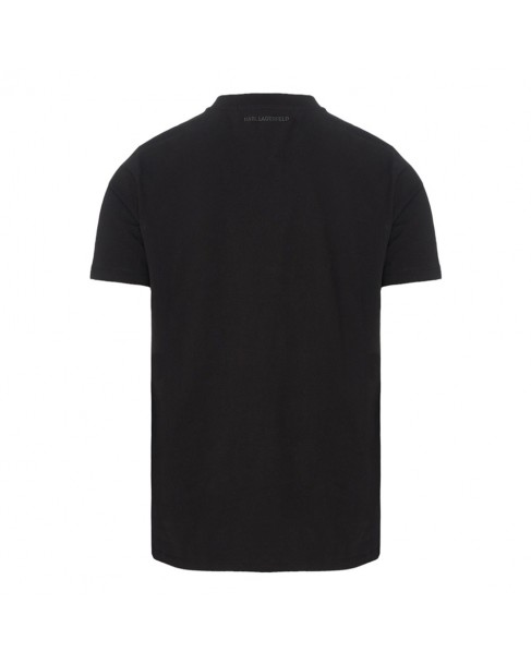 T-shirt ανδρικό Karl Lagerfeld Μαύρο βαμβακερό 755038-542221-990 Regular fit