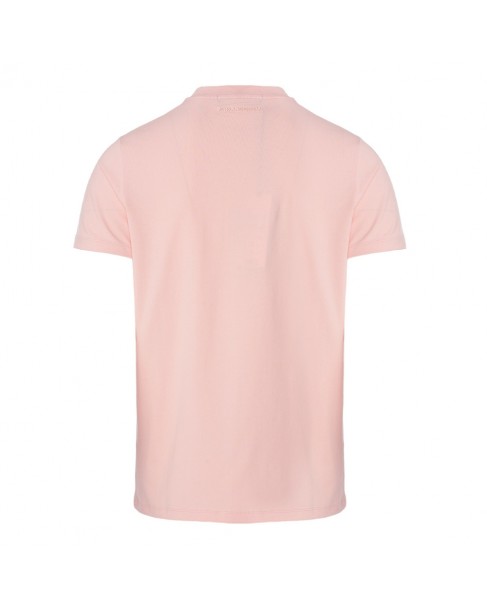 T-shirt ανδρικό Karl Lagerfeld βαμβακερό Ροζ 755057-542221-200 Regular fit 