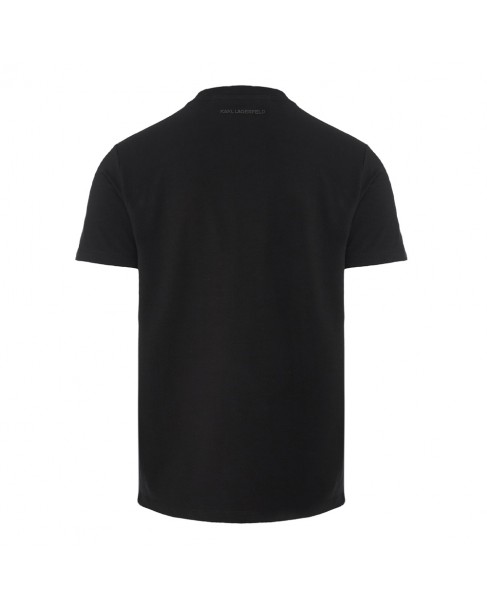 T-shirt ανδρικό Karl Lagerfeld βαμβακερό Μαύρο 755057-542221-990 Regular fit