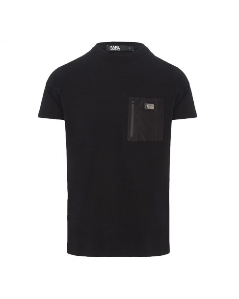 T-shirt ανδρικό Karl Lagerfeld Μαύρο βαμβακερό 755085-542221-990 Regular fit