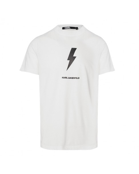 T-shirt ανδρικό Karl Lagerfeld Λευκό βαμβακερό 755422-542241-10