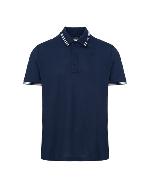 Polo t-shirt ανδρικό Paul&Shark Σκούρο μπλε βαμβακερό 24411232-13 Regular fit