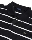 Polo t-shirt ανδρικό Paul&Shark ριγέ Μαύρο βαμβακερό 24411302-246 Regular fit