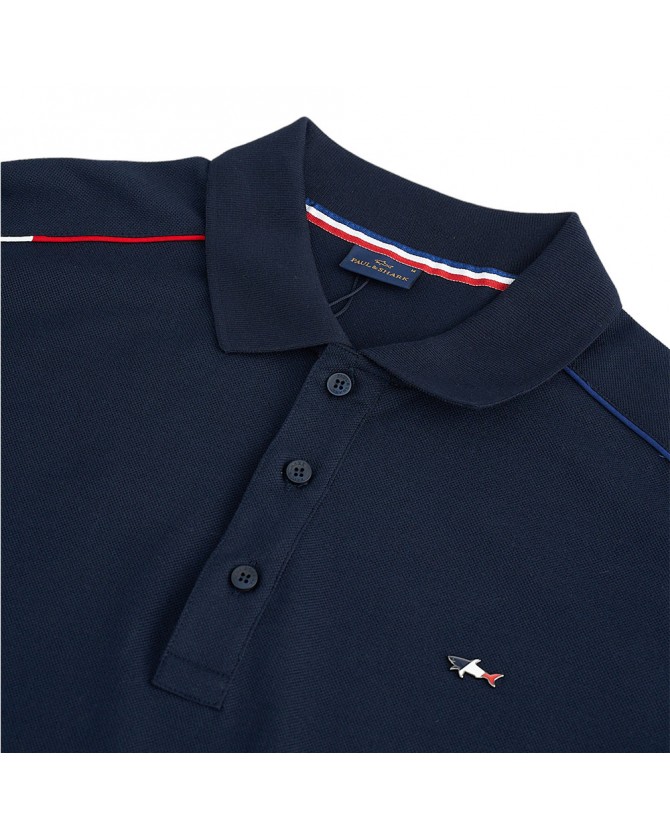 Polo t-shirt ανδρικό Paul&Shark Σκούρο μπλε βαμβακερό 24411313-13 Regular fit