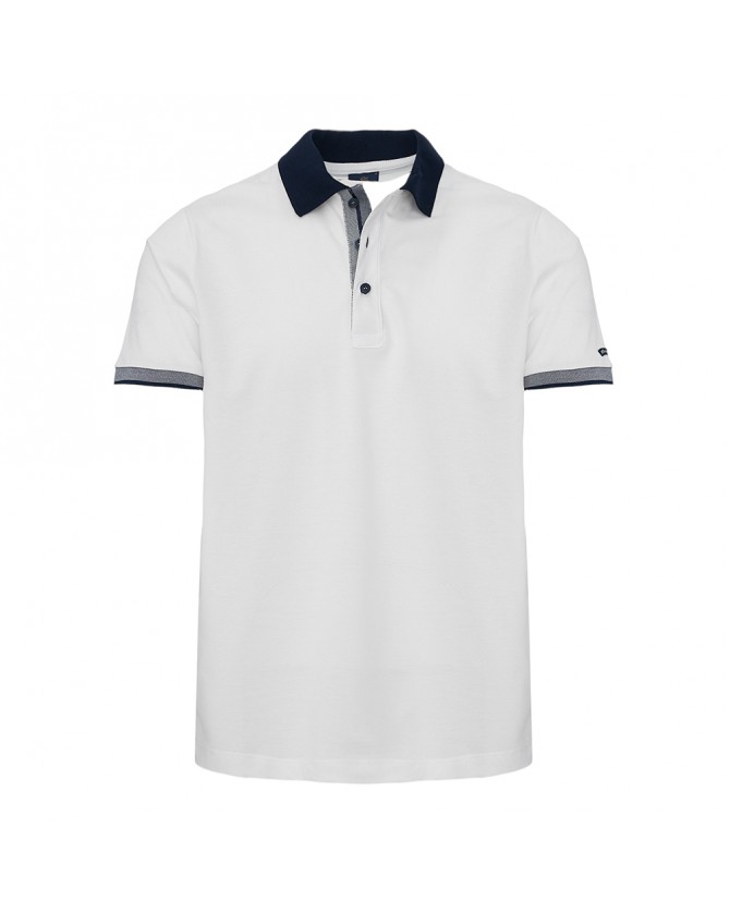 Polo t-shirt ανδρικό Paul&Shark Λευκό βαμβακερό 24411316-10 Regular fit
