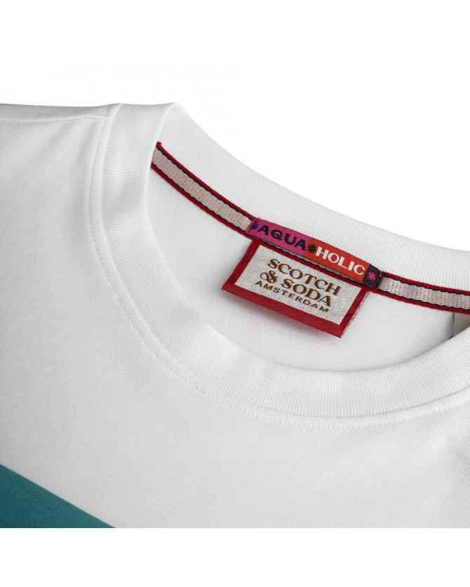 T-shirt ανδρικό Scotch&Soda Λευκό βαμβακερό 175632-SC0006 Regular fit