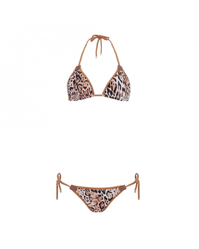 Μαγιό bikini Despi διπλής όψης Μαύρο-Animal print BUZIOS REVERS BK-JAGUAR BLACK