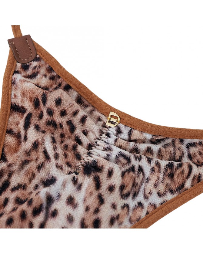 Μαγιό bikini Despi διπλής όψης Μαύρο-Animal print BUZIOS REVERS BK-JAGUAR BLACK