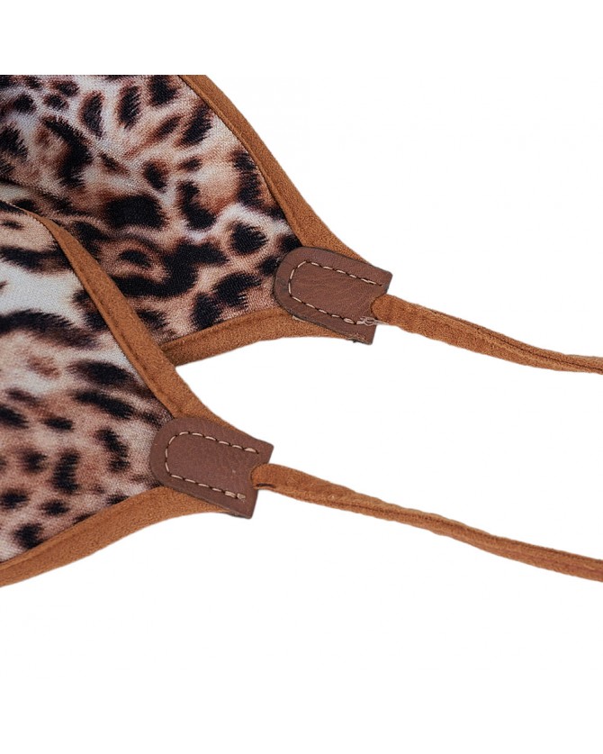 Μαγιό bikini Despi διπλής όψης Μαύρο-Animal print BUZIOS REVERS BK-JAGUAR BLACK