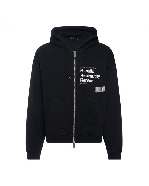 Ζακέτα φούτερ Dsquared2 Μαύρη S71HG0142S25516-900