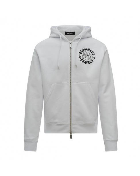 Ζακέτα φούτερ Dsquared2 Λευκή S71HG0145S25516-100