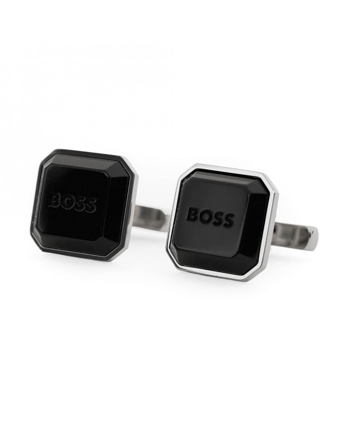 Μανικετόκουμπα Boss Μαύρα B-POLYGON-CUF 50518685-001
