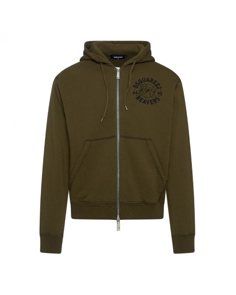 Ζακέτα φούτερ Dsquared2 Λαδί S71HG0145S25516-727