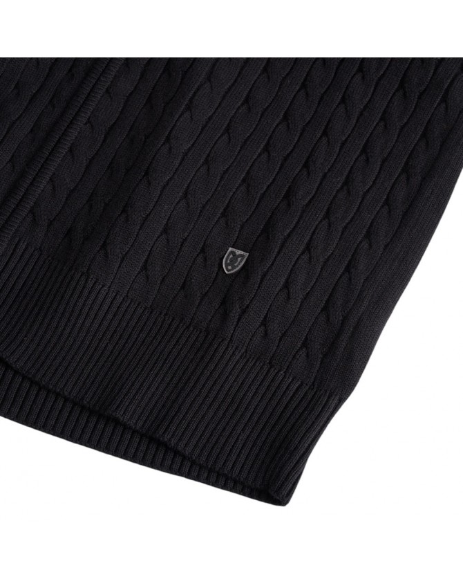 Ζακέτα πλεκτή The Bostonians Μαύρη 3MC1168-B031BL