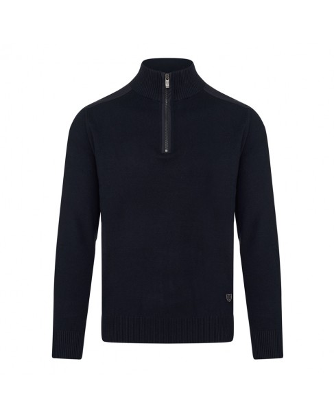 Πλεκτό half zip The Bostonians Σκούρο μπλε 3MO1110-B166NV
