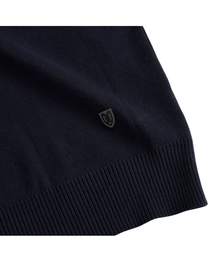 Πλεκτό half zip The Bostonians Σκούρο μπλε 3MO1110-B166NV