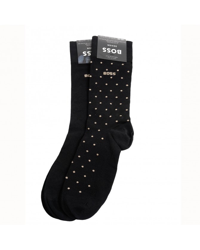 Κάλτσες σετ 2 τεμαχίων Boss Μαύρες Gift Set MC 50484004-003