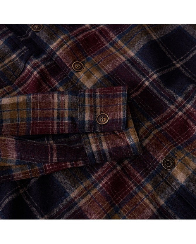 Πουκάμισο overshirt Gabba Μπορντό CLIPPER A KES-MULTI CHECK