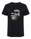 T-shirt Karl Lagerfeld Μαύρο A1W17131-999