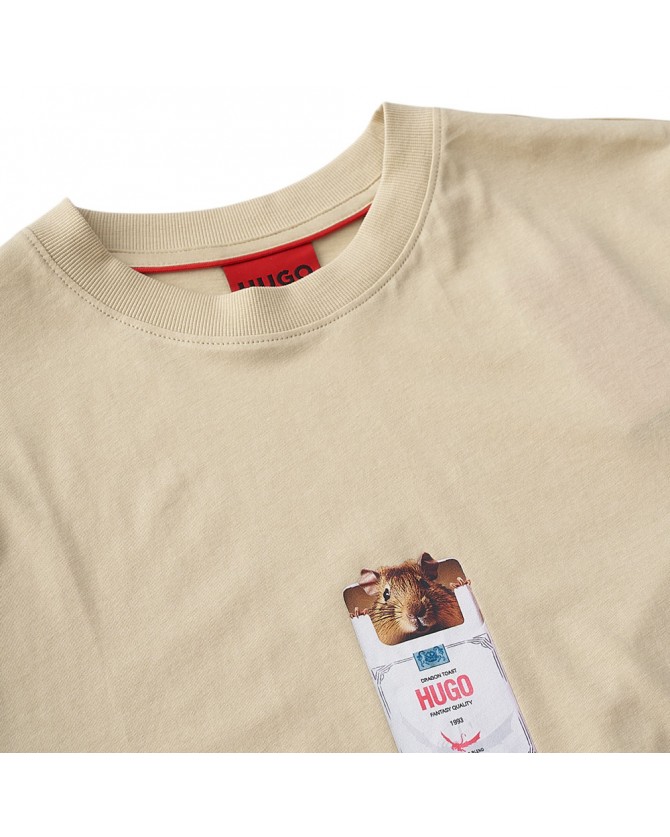 T-shirt Hugo Μπεζ Dilesses 50530683-285