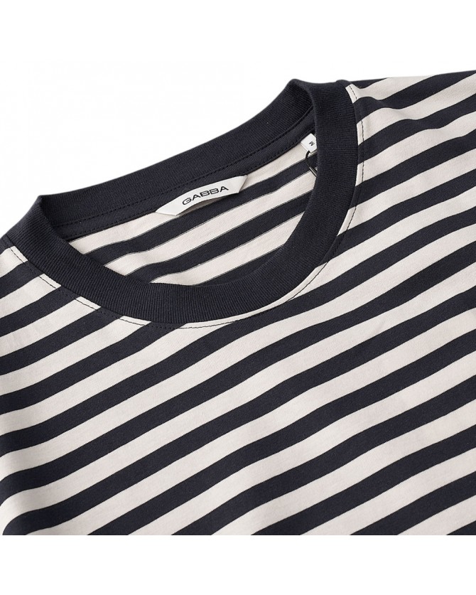 T-shirt Gabba Ριγέ Σκούρο μπλε DUNE LOGO STRIPES SS GOTS-NAVY STRIPE