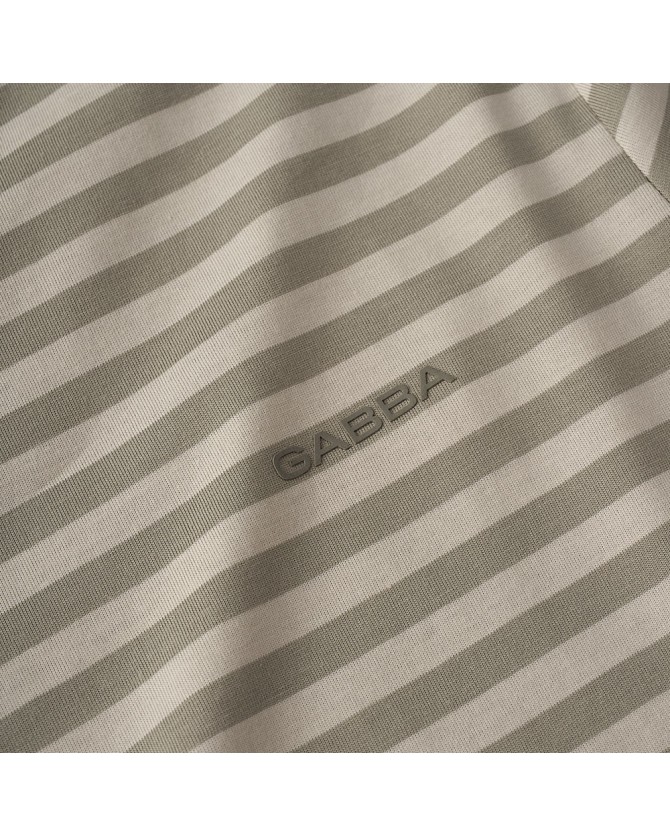 T-shirt Gabba Πράσινο DUNE LOGO STRIPES SS GOTS-GREEN STRIPE