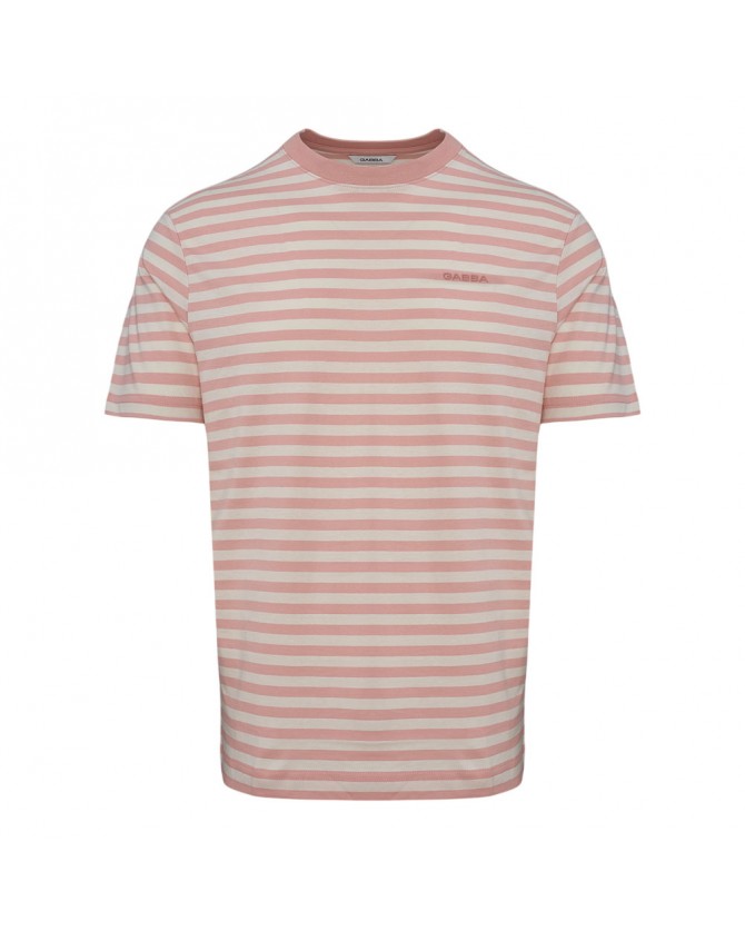 T-shirt Gabba Ροζ DUNE LOGO STRIPES SS GOTS-ROSE STRIPE