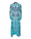 Κιμονό Aisha Silk Σιέλ ORIANA SHIRT LONG-AZURE