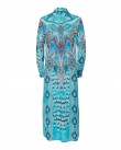 Κιμονό Aisha Silk Σιέλ ORIANA SHIRT LONG-AZURE