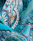 Κιμονό Aisha Silk Σιέλ ORIANA SHIRT LONG-AZURE