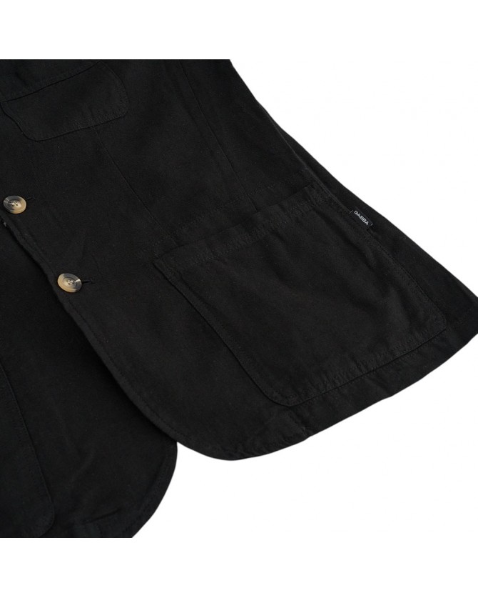 Overshirt Gabba Μαύρο PLAZA LINO-METEORITE