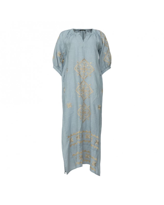 Φόρεμα Greek Archaic Kori Σιέλ 230652-GREY/GOLD