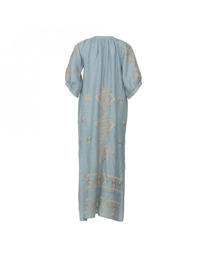 Φόρεμα Greek Archaic Kori Σιέλ 230652-GREY/GOLD