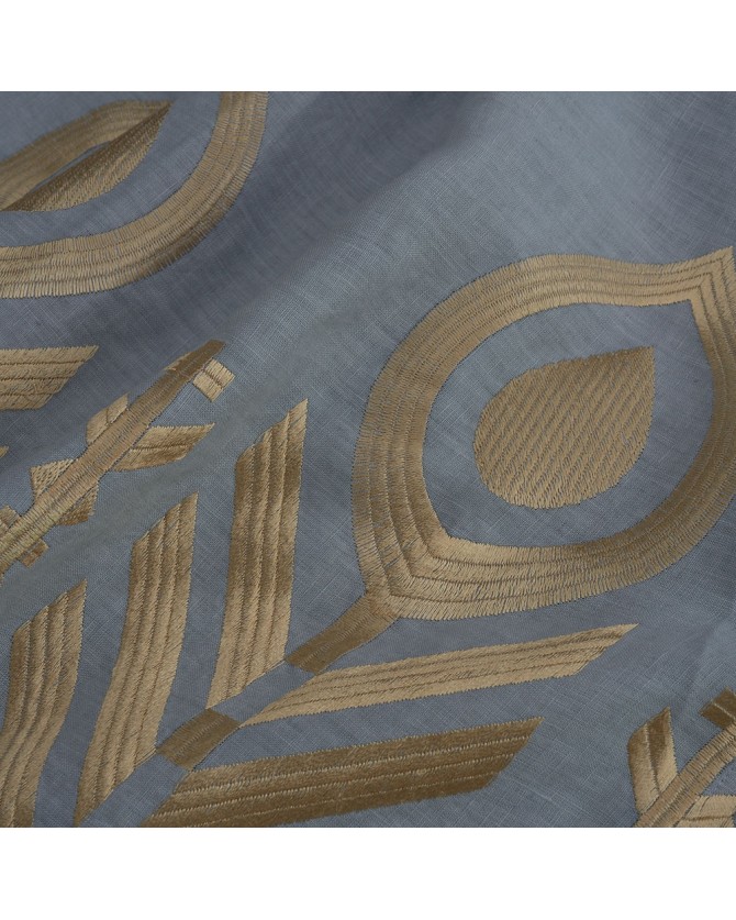 Φόρεμα Greek Archaic Kori Σιέλ 230733-LIGHT GREY/GOLD