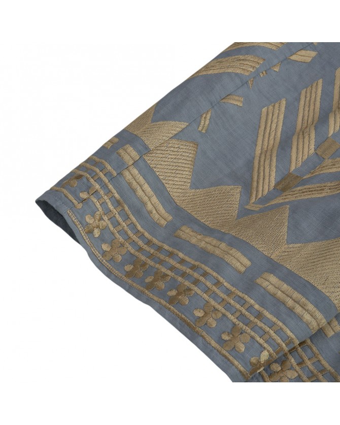 Φόρεμα Greek Archaic Kori Σιέλ 230733-LIGHT GREY/GOLD