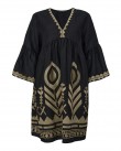 Φόρεμα Greek Archaic Kori Μαύρο 231114-BLACK/GOLD
