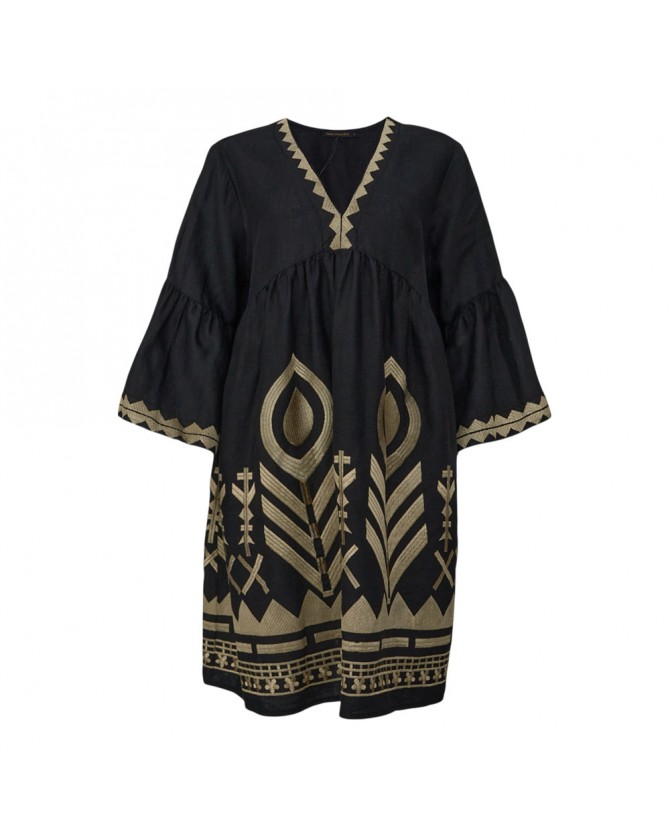 Φόρεμα Greek Archaic Kori Μαύρο 231114-BLACK/GOLD