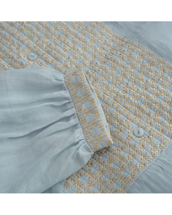 Φόρεμα Greek Archaic Kori Σιέλ 430185-LIGHT GREY/GOLD