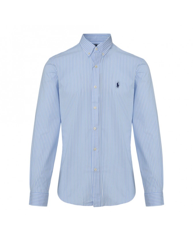 Πουκάμισο Ralph Lauren Σιέλ ριγέ 710929344020