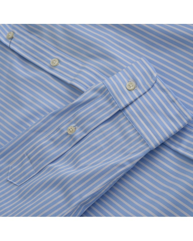 Πουκάμισο Ralph Lauren Σιέλ ριγέ 710929344020