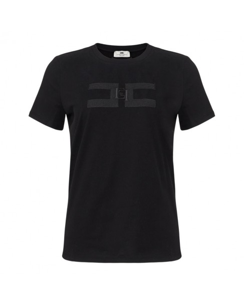 T-shirt Elisabetta Franchi Μαύρο MA00756E2-110
