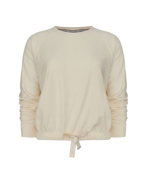 Φούτερ Boss Εκρού Velour_Sweatshirt 50550724-118