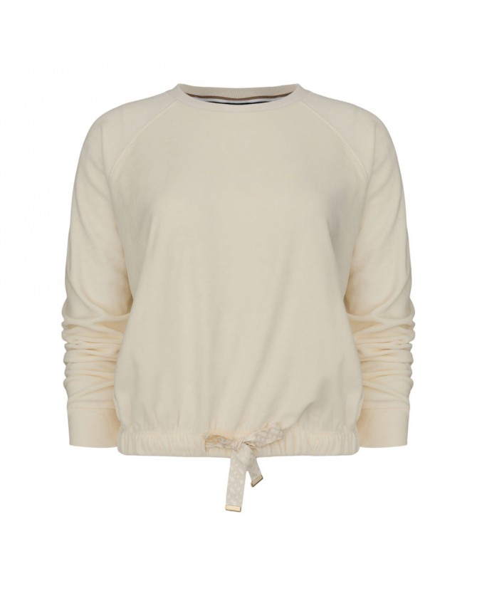 Φούτερ Boss Εκρού Velour_Sweatshirt 50550724-118