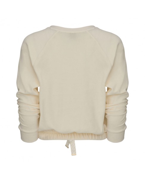 Φούτερ Boss Εκρού Velour_Sweatshirt 50550724-118