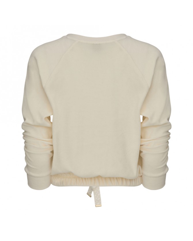 Φούτερ Boss Εκρού Velour_Sweatshirt 50550724-118