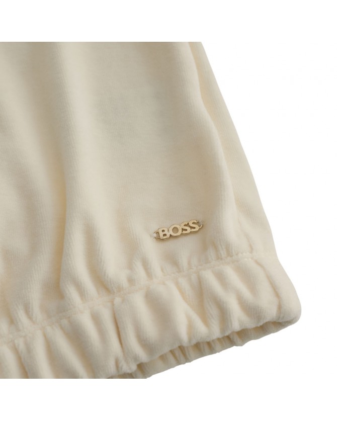 Φούτερ Boss Εκρού Velour_Sweatshirt 50550724-118