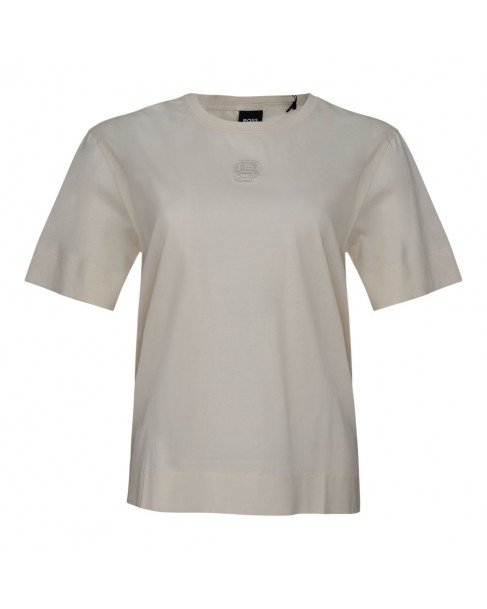 T-shirt Boss Εκρού Elpha_Placed3 50551443-118