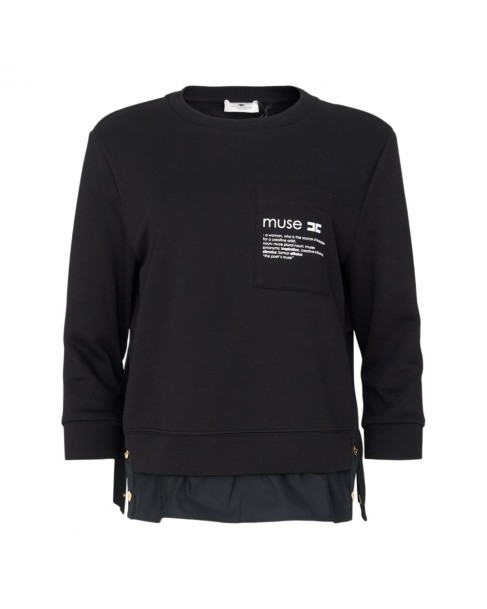 Φούτερ Elisabetta Franchi Μαύρο MD00656E2-110