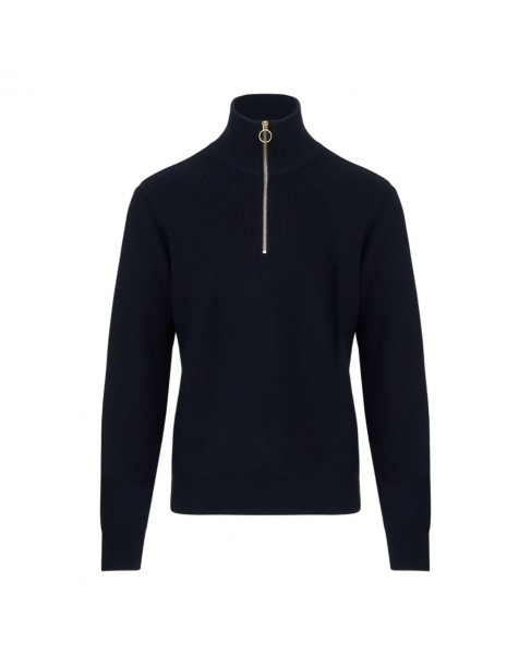 Πλεκτό Half Zip Σκούρο μπλε 15311168-50E