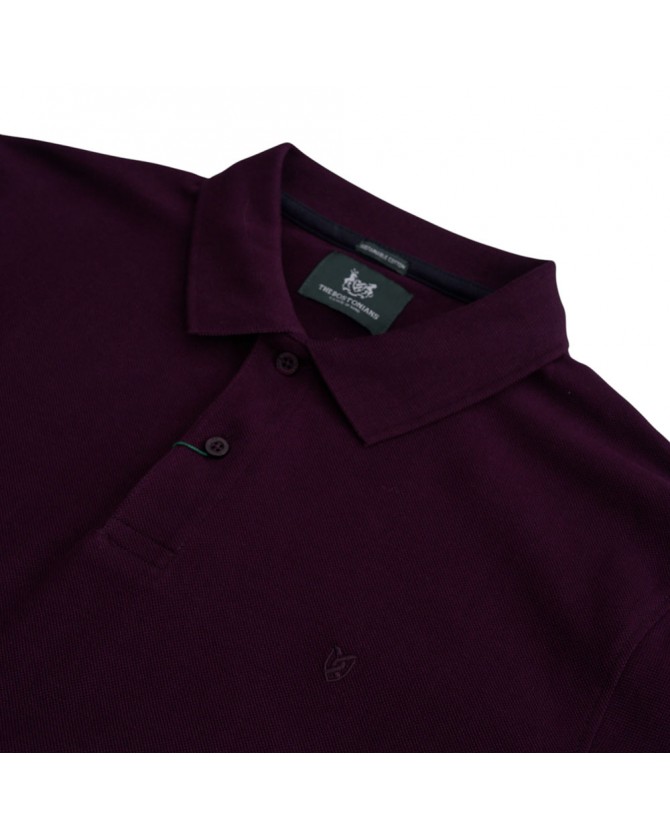 Μπλούζα polo The Bostonians Μπορντό 3PL0001-B170PU